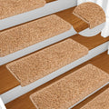 Vidaxl trapmatten 10 st 65x21x4 cm beige rechthoekige rand
