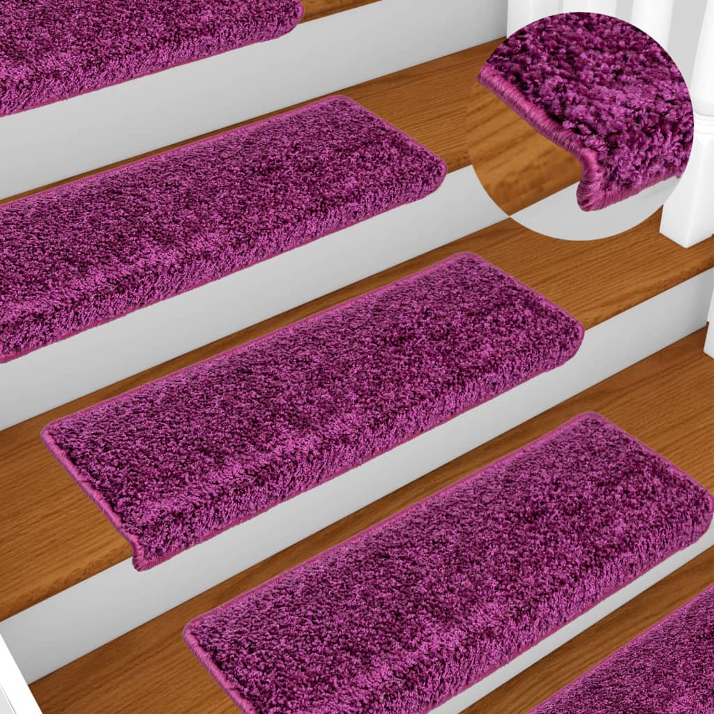 Vidaxl trapmatten 10 st 65x21x4 cm violet rechthoekige rand