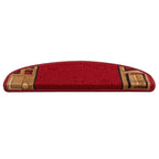Vidaxl trapmatten zelfklevend 5 st 65x21x4 cm rood