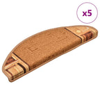 Vidaxl trapmatten zelfklevend 5 st 65x21x4 cm beige