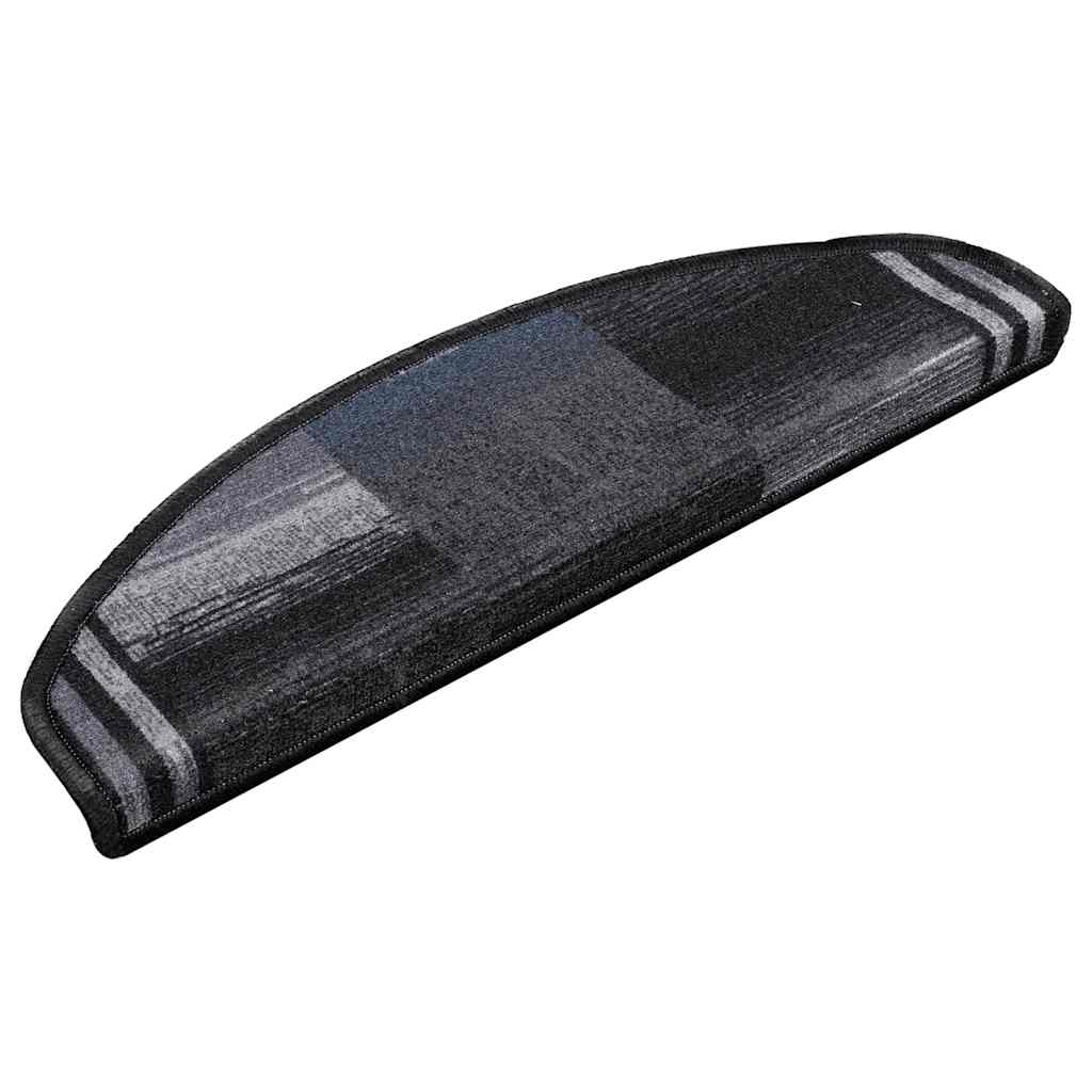 Vidaxl trapmatten zelfklevend 10 st 65x21x4 cm zwart en grijs