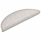 Vidaxl trapmatten zelfklevend 15 st sisal-look 56x17x3 cm platinakleur
