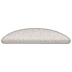 Vidaxl trapmatten zelfklevend 15 st sisal-look 56x17x3 cm platinakleur