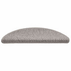 Vidaxl trapmatten zelfklevend 15 st sisal-look 56x17x3cm zilverkleurig