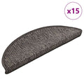 Vidaxl trapmatten zelfklevend 15 st sisal-look 56x17x3 cm grijs-beige