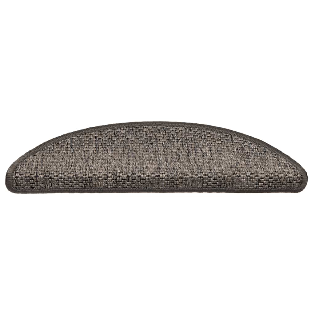 Vidaxl trapmatten zelfklevend 15 st sisal-look 56x17x3 cm grijs-beige