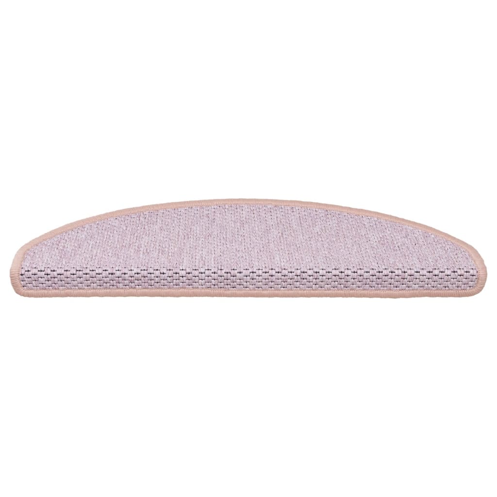 Vidaxl trapmatten zelfklevend 15 st sisal-look 56x17x3 cm roze