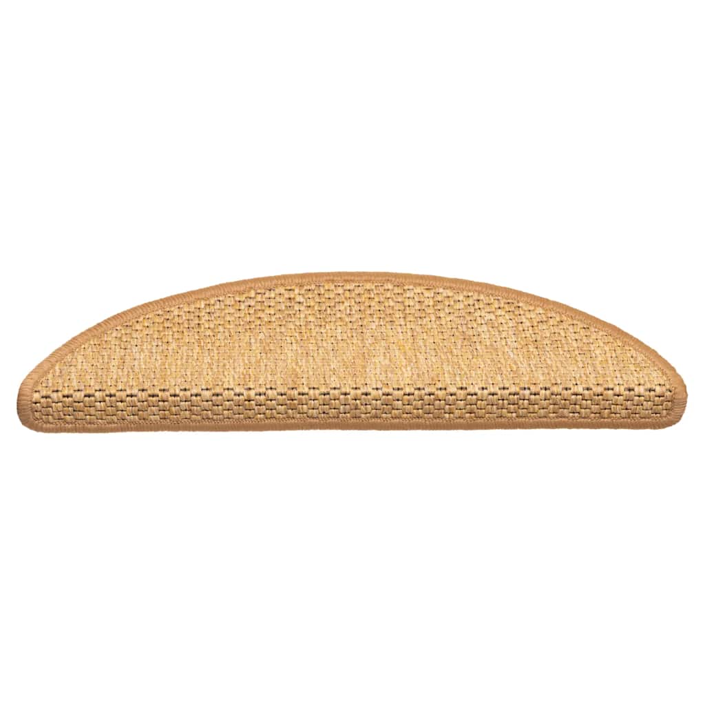 Vidaxl trapmatten zelfklevend 15 st sisal-look 56x17x3 cm sisalkleurig