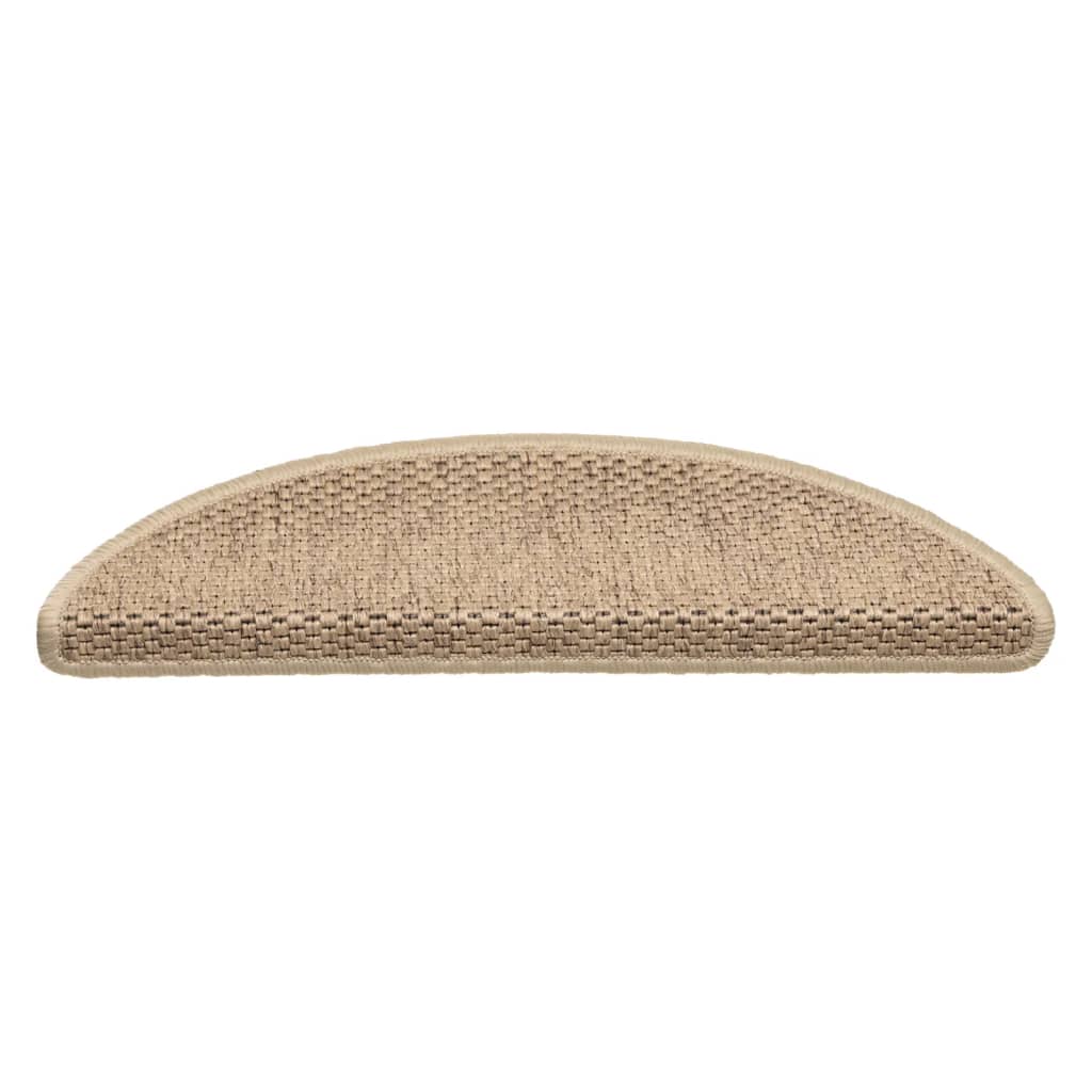 Vidaxl trapmatten zelfklevend 15 st sisal-look 56x17x3 cm zandkleurig