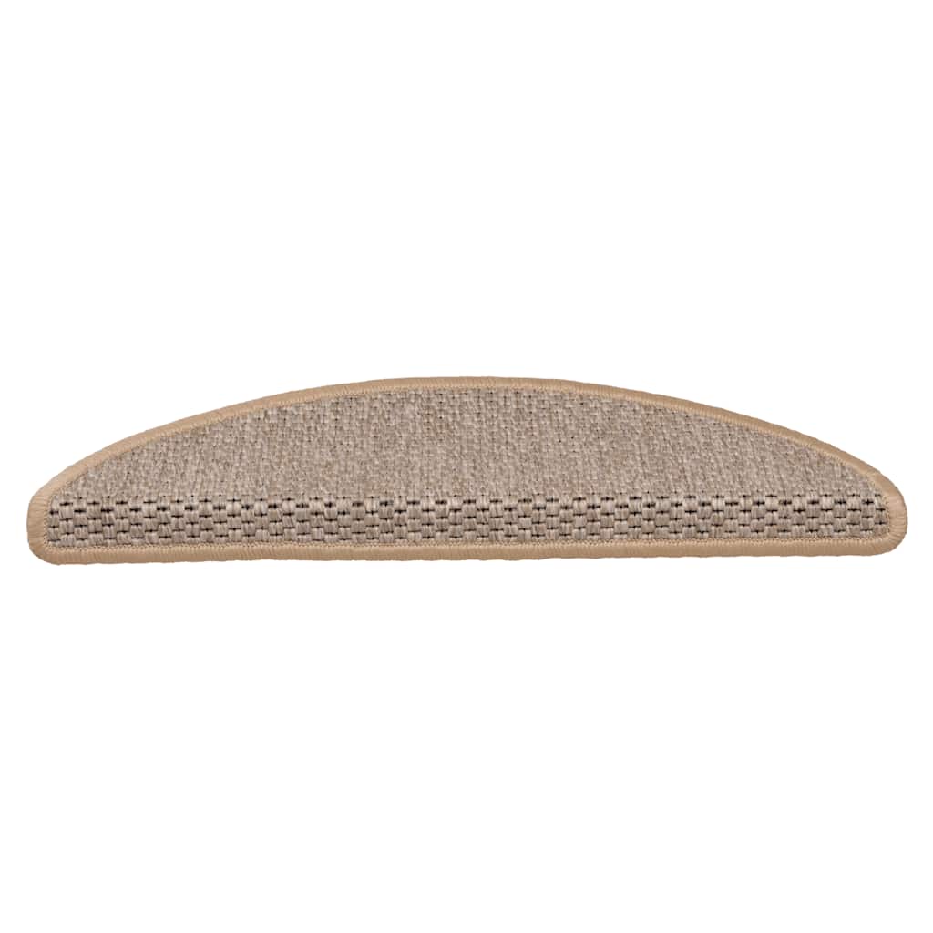 Vidaxl trapmatten zelfklevend 15 st sisal-look 56x17x3 cm lichtbeige