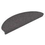 Vidaxl trapmatten zelfklevend 15 st sisal-look 65x21x4cm zilverkleurig
