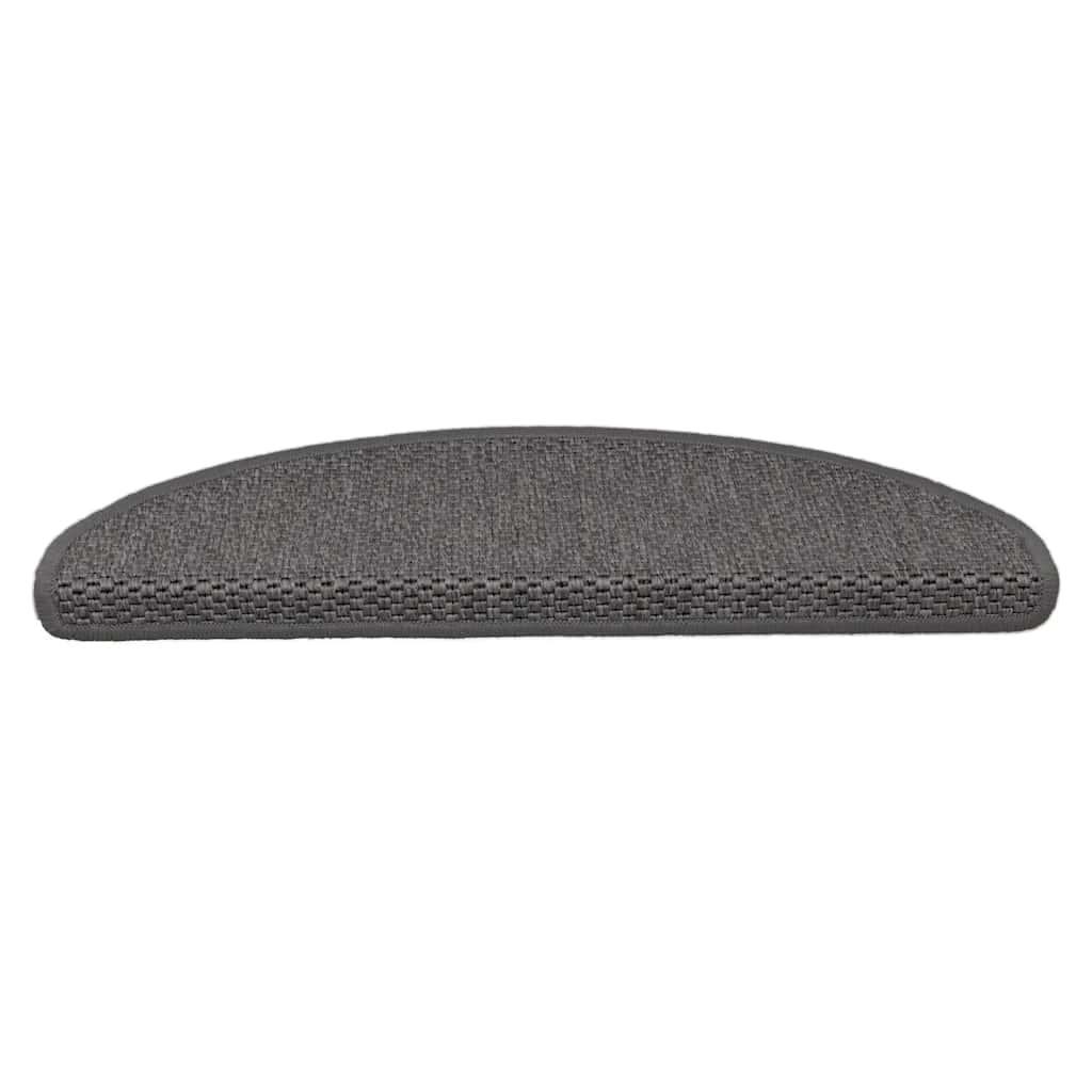 Vidaxl trapmatten zelfklevend 15 st sisal-look 65x21x4cm zilverkleurig