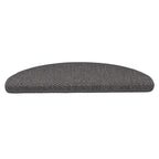 Vidaxl trapmatten zelfklevend 15 st sisal-look 65x21x4cm zilverkleurig