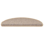 Vidaxl trapmatten zelfklevend 15 st sisal-look 65x21x4 cm lichtbeige