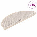 Vidaxl trapmatten zelfklevend 15 st sisal-look 65x21x4 cm berber
