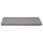 Vidaxl trapmatten zelfklevend 15 st sisal-look 65x21x4cm zilverkleurig