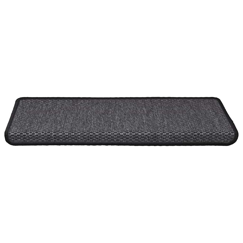 Vidaxl trapmatten zelfklevend 15st sisal-look 65x21x4cm antracietkleur