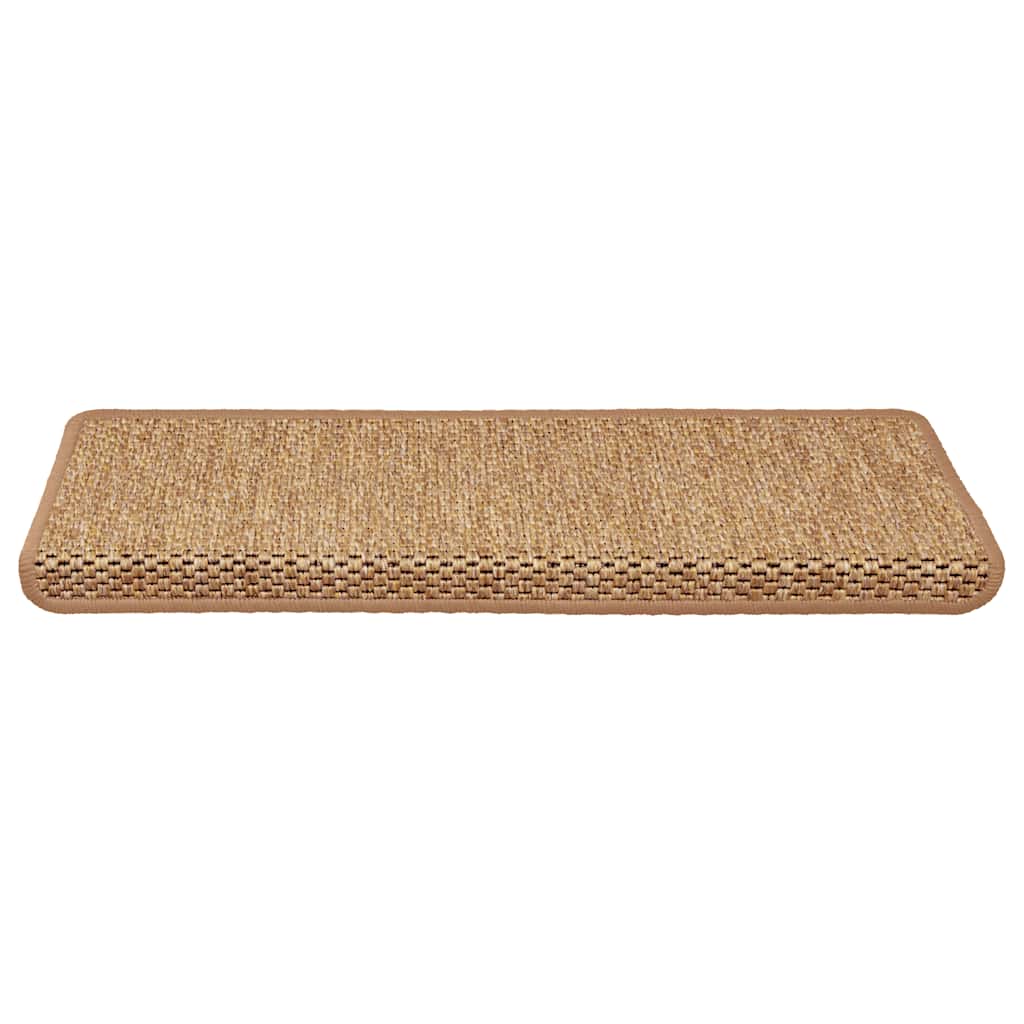 Vidaxl trapmatten zelfklevend 15 st sisal-look 65x21x4 cm oranje