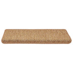 Vidaxl trapmatten zelfklevend 15 st sisal-look 65x21x4 cm oranje