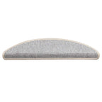 Vidaxl trapmatten 15 st 56x17x3 cm zilver halfrond