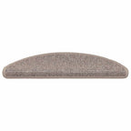 Vidaxl trapmatten 15 st 56x17x3 cm donkerbeige halfrond