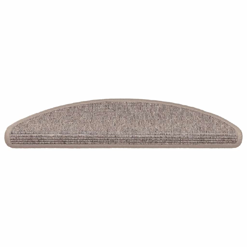Vidaxl trapmatten 15 st 56x17x3 cm donkerbeige halfrond