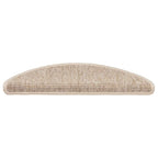 Vidaxl trapmatten 15 st 56x17x3 cm lichtbeige halfrond