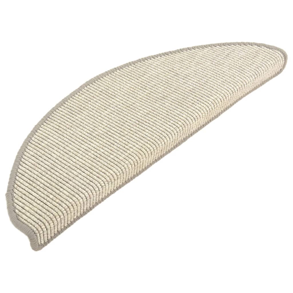 Vidaxl trapmatten 15 st 65x21x4 cm zilver halfrond groot