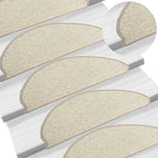 Vidaxl trapmatten 15 st 65x21x4 cm zilver halfrond groot