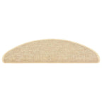 Vidaxl trapmatten 15 st 65x21x4 cm lichtbeige halfrond groot