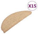 Vidaxl trapmatten 15 st 65x21x4 cm lichtbruin halfrond groot