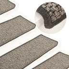 Vidaxl trapmatten 15 st 65x21x4 cm beige en grijs rechthoekige rand