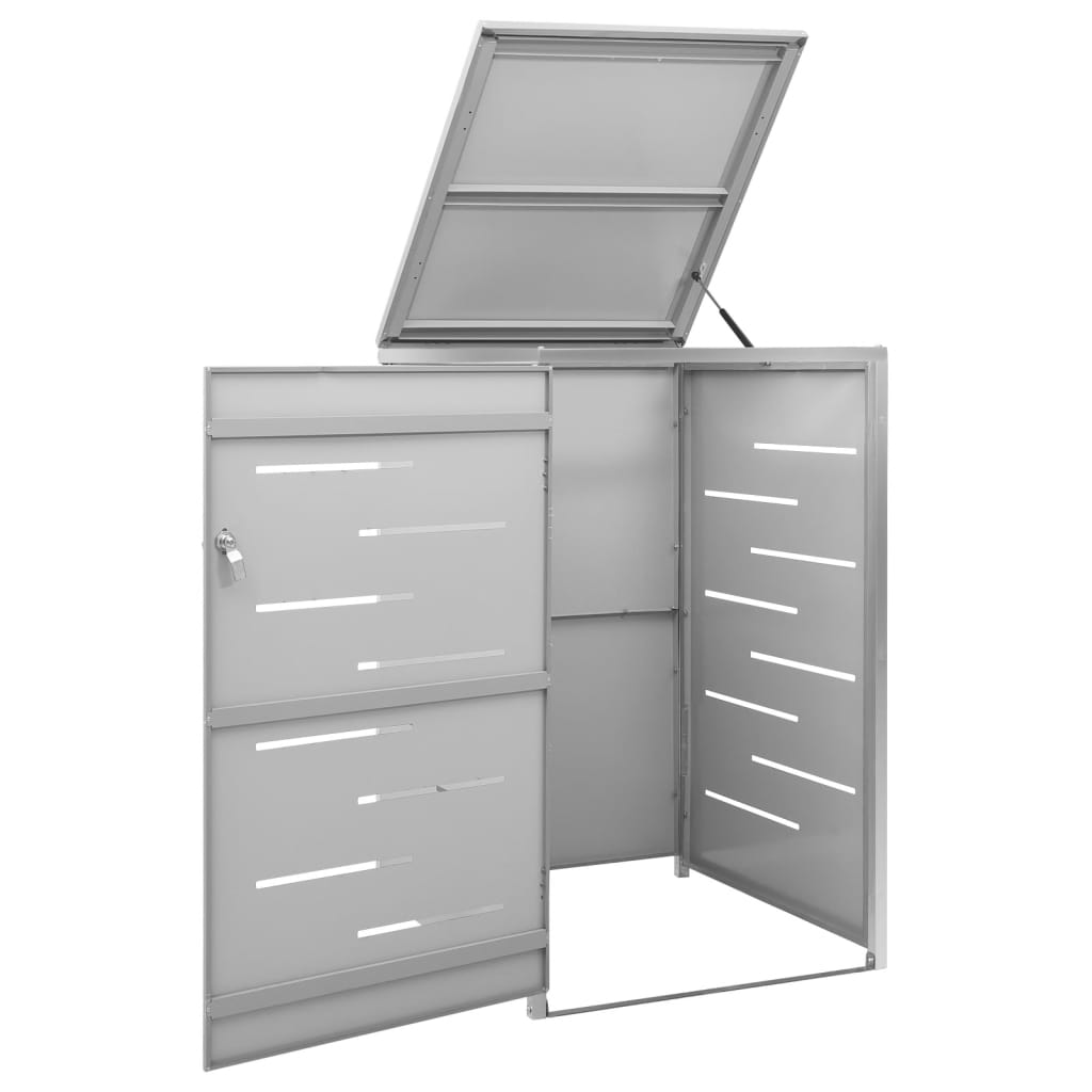 Vidaxl containerberging enkel 69x77,5x115 cm roestvrij staal