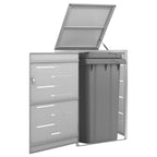 Vidaxl containerberging enkel 69x77,5x115 cm roestvrij staal