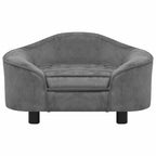 Vidaxl hondenbank 67x47x36 cm pluche grijs