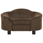 Vidaxl hondenbank 67x47x36 cm pluche bruin