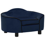 Vidaxl hondenbank 67x47x36 cm pluche blauw