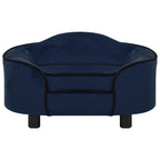 Vidaxl hondenbank 67x47x36 cm pluche blauw