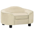 Vidaxl hondenbank 67x47x36 cm pluche crèmekleurig
