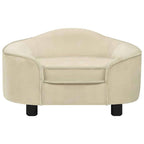Vidaxl hondenbank 67x47x36 cm pluche crèmekleurig