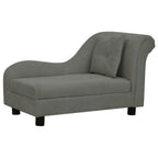 Vidaxl hondenbank met kussen 83x44x44 cm pluche donkergrijs