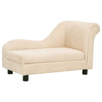 Vidaxl hondenbank met kussen 83x44x44 cm pluche crèmekleurig