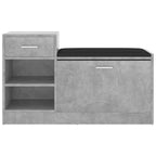 Vidaxl schoenenbank 94,5x31x57 cm bewerkt hout betongrijs