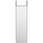 Vidaxl deurspiegel 30x100 cm glas en aluminium zwart