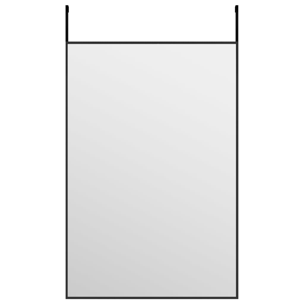 Vidaxl deurspiegel 40x60 cm glas en aluminium zwart