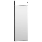 Vidaxl deurspiegel 40x100 cm glas en aluminium zwart