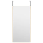 Vidaxl deurspiegel 30x60 cm glas en aluminium goudkleurig