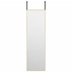 Vidaxl deurspiegel 30x100 cm glas en aluminium goudkleurig
