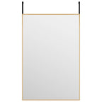 Vidaxl deurspiegel 40x60 cm glas en aluminium goudkleurig