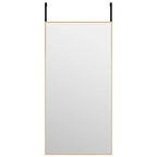 Vidaxl deurspiegel 40x80 cm glas en aluminium goudkleurig